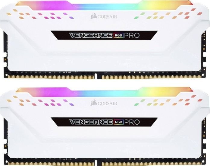 Pamięć Corsair Vengeance RGB PRO, DDR4, 32 GB, 2666MHz, CL16 (CMW32GX4M2A2666C16W)