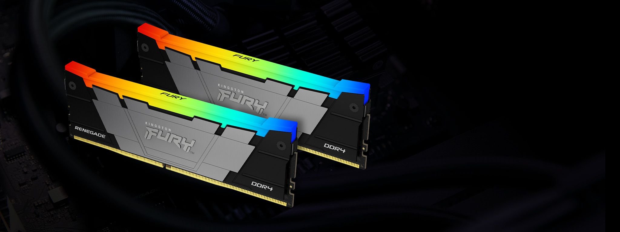 Pamięć Kingston Fury Renegade RGB, DDR4, 32 GB, 3600MHz, CL16 (KF436C16RB12AK2/32)