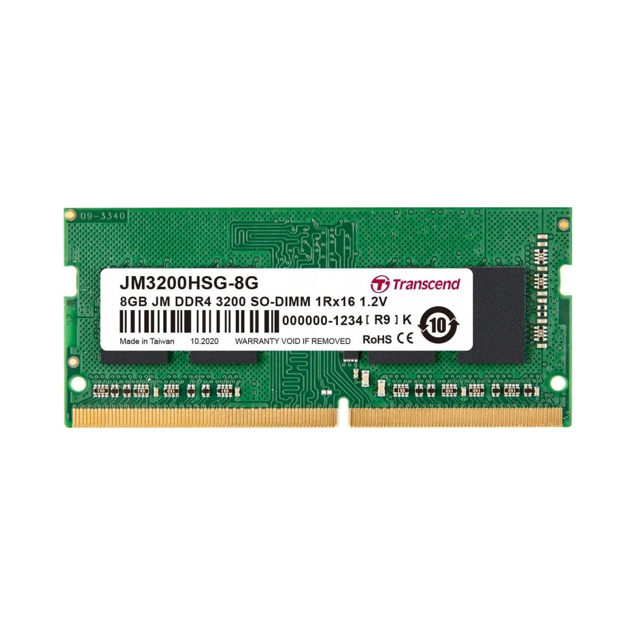 Pamięć do laptopa Transcend JetRam, SODIMM, DDR4, 8 GB, 3200 MHz, CL22 (JM3200HSG-8G)