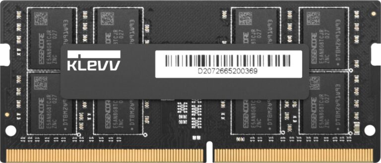 Pamięć do laptopa Klevv SO-DIMM moduł pamięci 16 GB 1 x 16 GB DDR4 3200 MT/s 260-pin SO-DIMM (KD4AGSA80-32N2200)