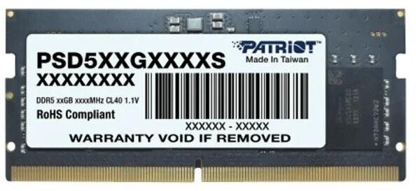 Pamięć do laptopa Patriot RAM SODIMM Signature 16GB DDR5 5600MHz CL46 Bulk (7D501593)
