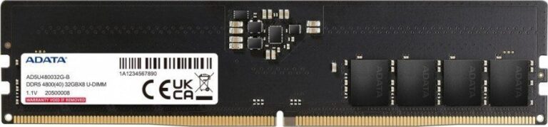 Pamięć ADATA DDR5, 32 GB, 4800MHz, CL40 (AD5U480032G-S)