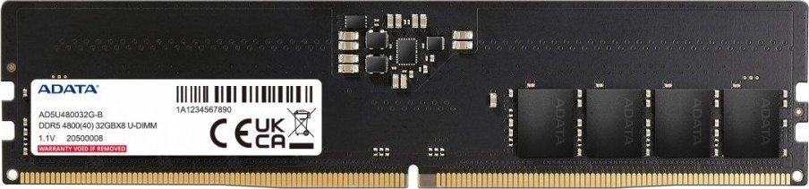 Pamięć ADATA DDR5, 32 GB, 4800MHz, CL40 (AD5U480032G-S)