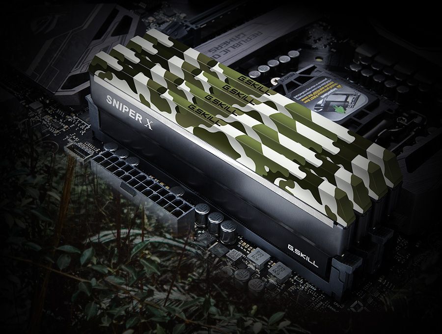 Pamięć G.Skill Sniper X, DDR4, 32 GB, 3200MHz, CL16 (F4-3200C16D-32GSXWB)
