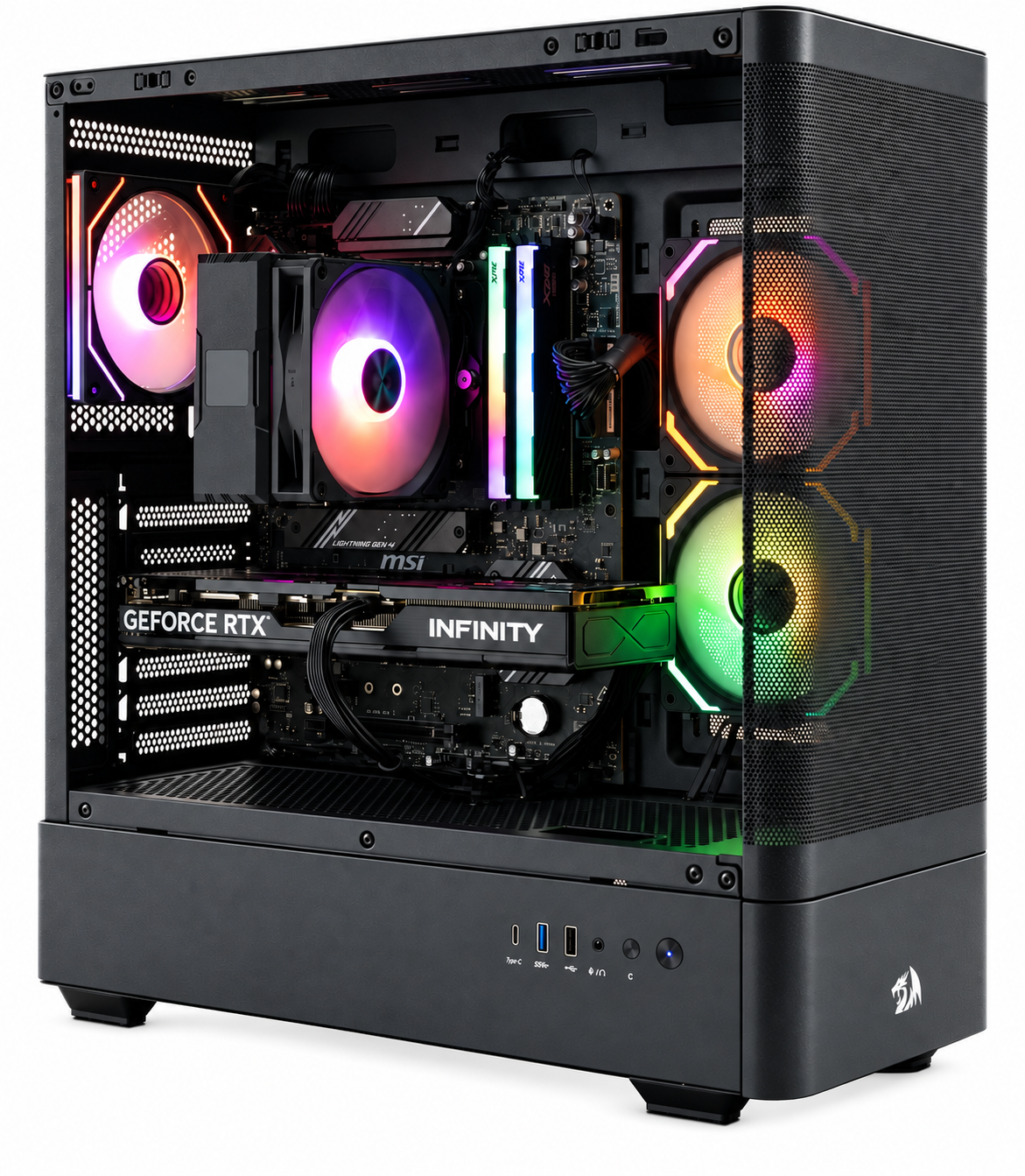 Komputer Obsidian PRIME, Ryzen 7 7700X, 32 GB, RTX 5070 Ti, 512 GB M.2 PCIe