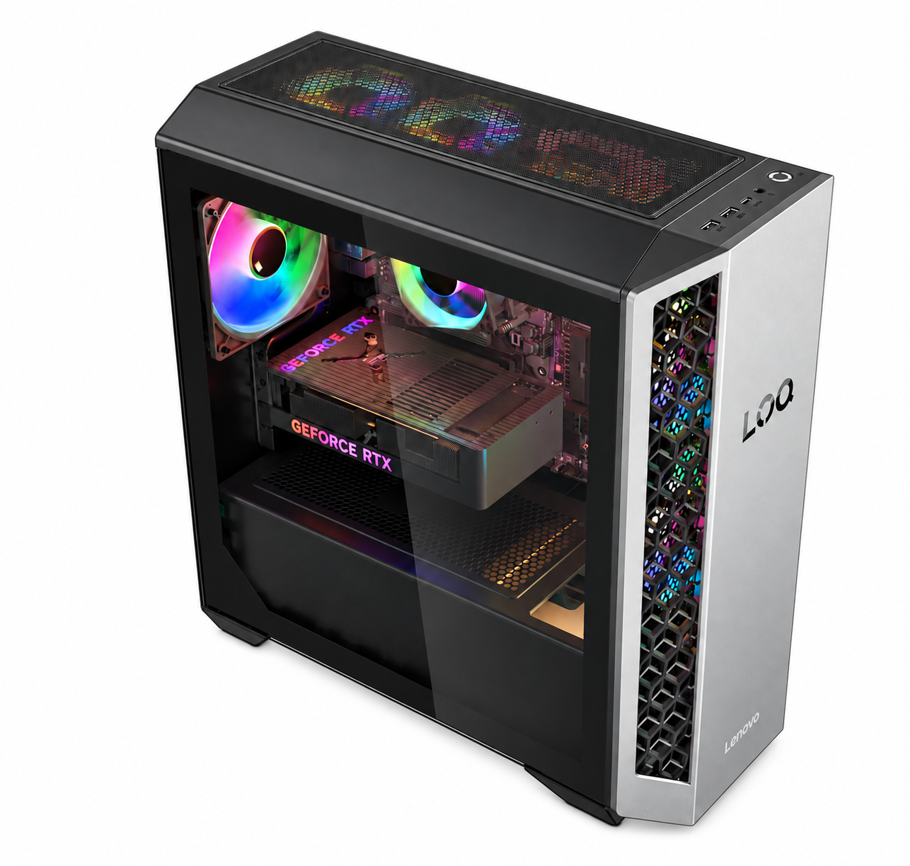Komputer Lenovo LOQ Tower 26ADR10, Ryzen 7 8745HX, 32 GB, RTX 5070, 1 TB M.2 PCIe Windows 11 Home
